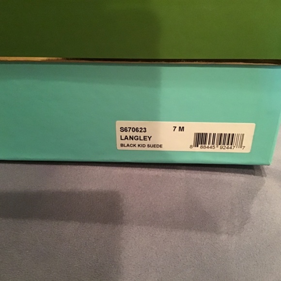 Kate Spade Langley black suede booties with bow size 7 CLOSET CLOSES 12/16 - Picture 4 of 4